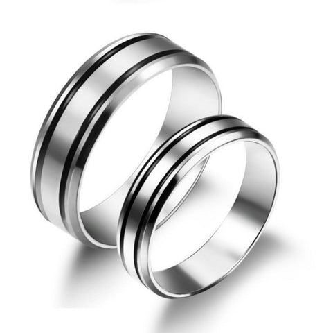 316L Stainless Steel His and Hers Bands