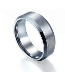 100% Tungsten Stylish Band, Brushed finish, 8mm wide.